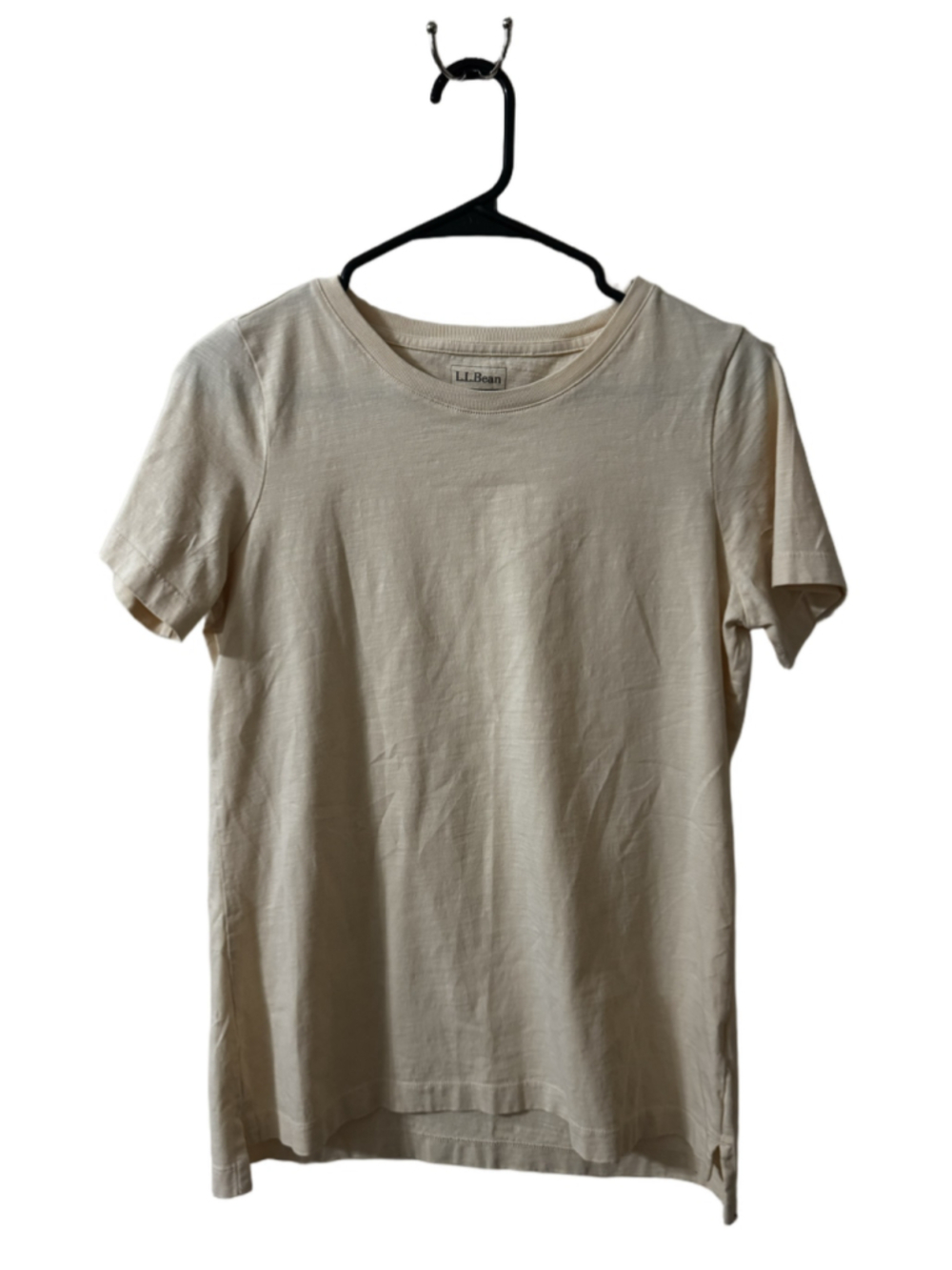 Women's L.L.Bean Short Sleeve Tee Small - pale yellow